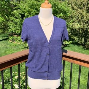 Loft short sleeve cotton cardigan